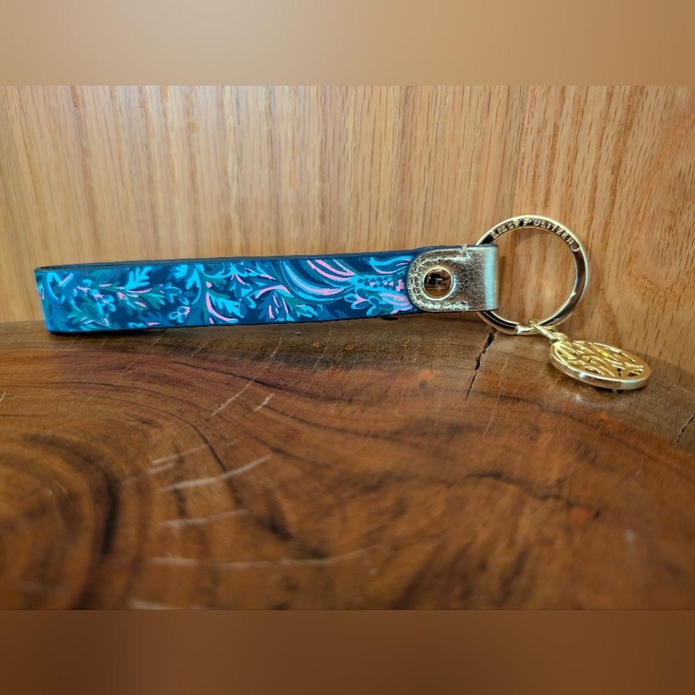 Floral Blue Keychain